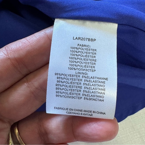 Molly Bracken Blue Striped Mini Dress SZ Large - Picture 5 of 10